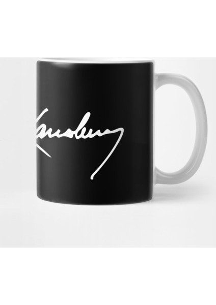 Angela Lansbury'S Signature White On Black Kupa Bardak