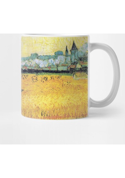 Vincent Van Gogh - Wheat Field With View Of Arles Kupa Bardak
