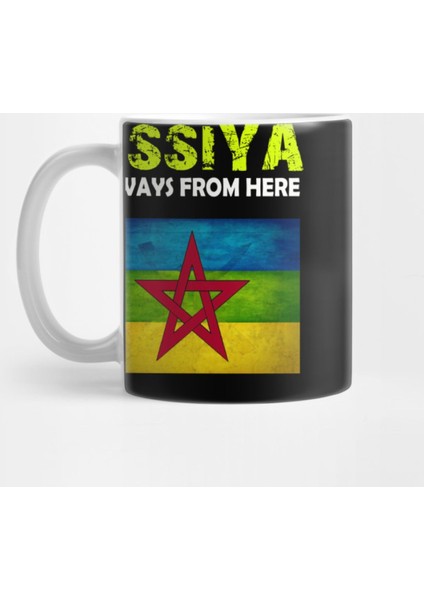 Amazıgh Hssıya Flag Joınıng From Here Kupa Bardak