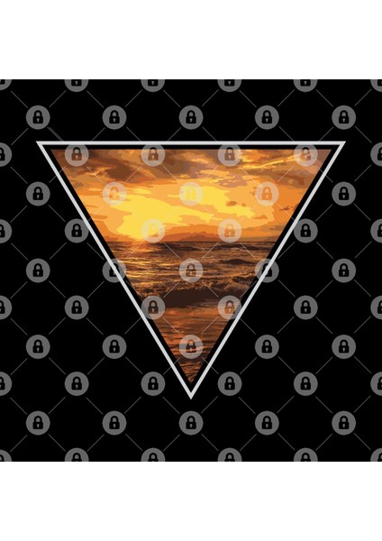 Triangle Seashore Sunset Horizon Lover Backpacker Adventure Outdoor Nature Trip Camper Design I Kupa Bardak