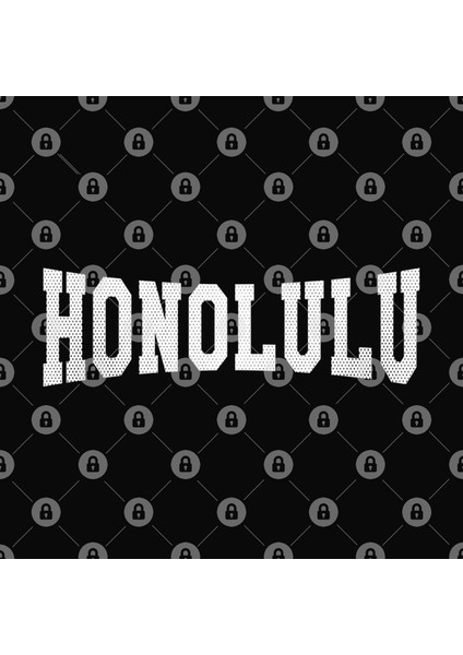Honolulu, Hawaii - Hı School Typography Kupa Bardak