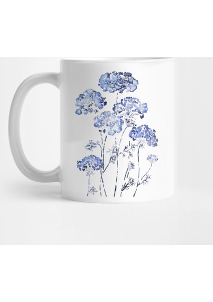 Abstract Queen Anne'S Lace Blue Kupa Bardak