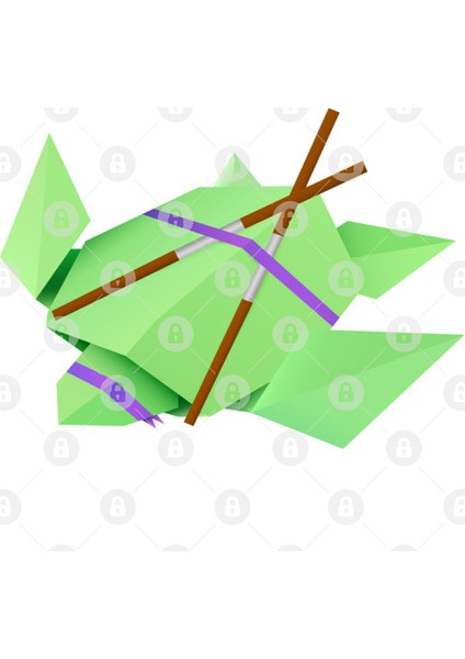 Origami Ninja Turtle Donatello Kupa Bardak