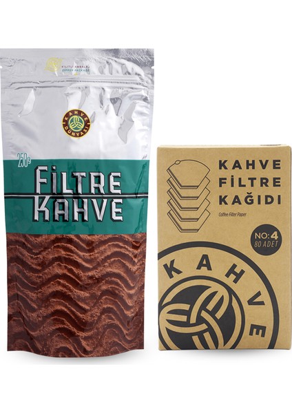 Filtre Kahve 250 gr + Filtre Kahve Kağıdı