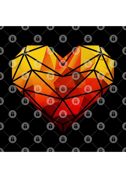 Origami Diamond Heart Kupa Bardak