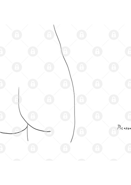 Picasso Line Art - Butt Kupa Bardak