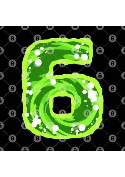 Rick And Morty Green Portal - Number 6 Kupa Bardak