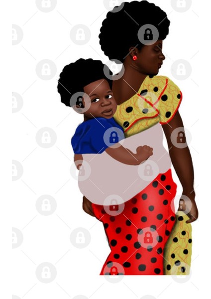 African Mother And Child Kupa Bardak