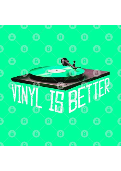 Vinyl Is Better-Vinyl Records-Music And Typography-Green Kupa Bardak