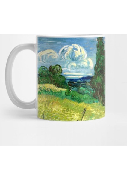 Vincent Van Gogh - Green Field Kupa Bardak