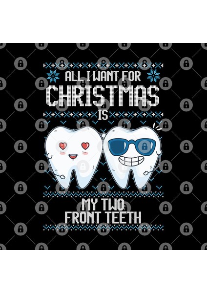 All I Want For Christmas Is My Two Front Teeth Funny Ugly Sweater Kupa Bardak
