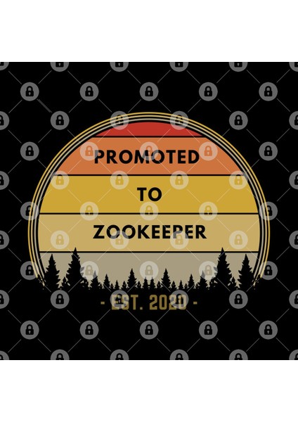 Promoted To Zookeeper Est. 2020 Retro Vintage Sunset Kupa Bardak