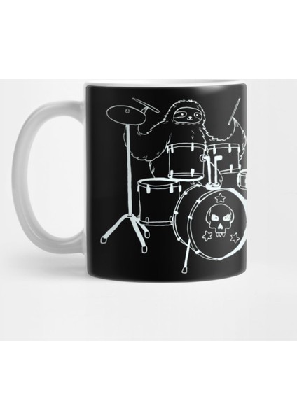 White Line Drum Set Sloth Kupa Bardak