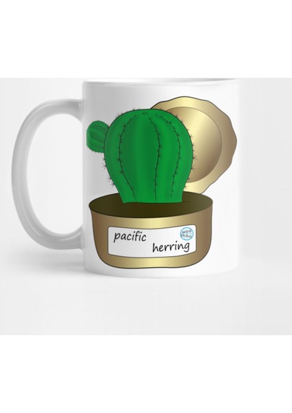 Cactus İn A Tin Can Kupa Bardak