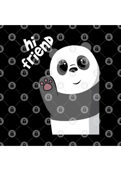 Panda Bear Hi Friend Kupa Bardak
