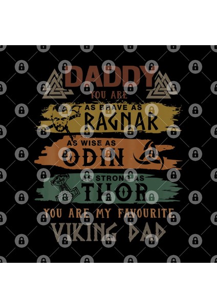 Daddy As Brave As Ragnar As Wise As Odin Father'S Day Kupa Bardak