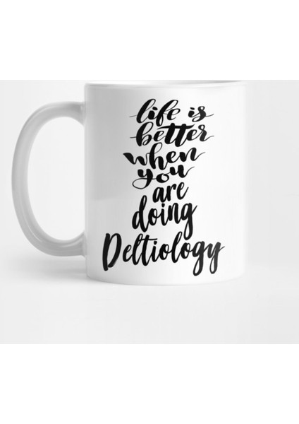 Life İs Better When You Are Doing Deltiology Collection Of Postcards Kupa Bardak