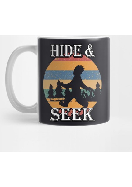 Hide And Seek Retro Bigfoot Sasquatch Kupa Bardak