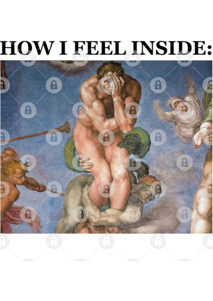 Michelangelo Art Meme Kupa Bardak