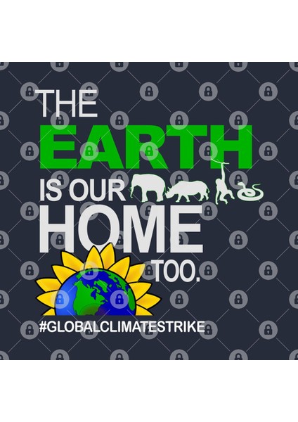 Sunflower The Earth Is Our Home Too Climate Strike Kupa Bardak