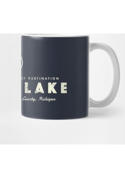 Black Lake, Michigan - Lake Shape Kupa Bardak
