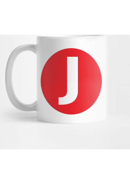 Letter J Big Red Dot Letters & Numbers Kupa Bardak