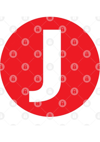Letter J Big Red Dot Letters & Numbers Kupa Bardak