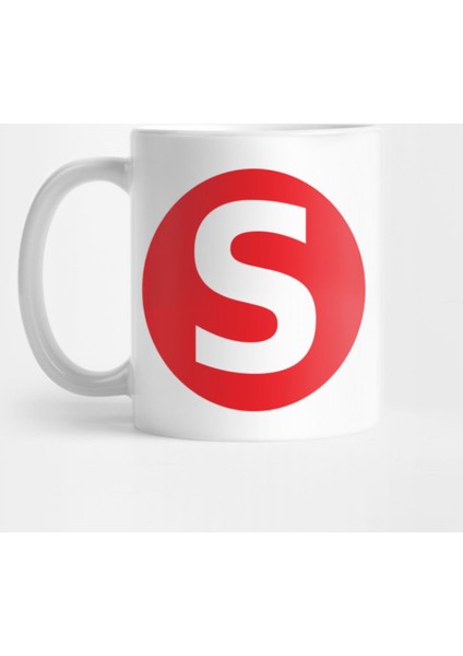 Letter S Big Red Dot Letters & Numbers Kupa Bardak
