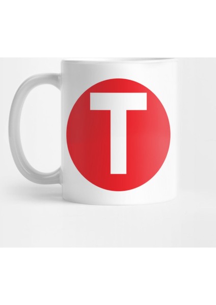 Letter T Big Red Dot Letters & Numbers Kupa Bardak