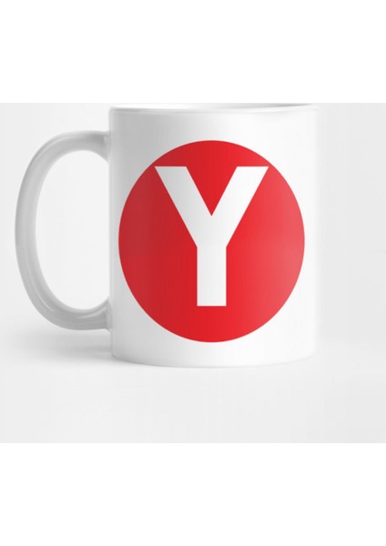 Letter Y Big Red Dot Letters & Numbers Kupa Bardak