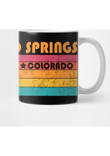 Colorado Springs Colorado Vintage Distressed Souvenir Kupa Bardak