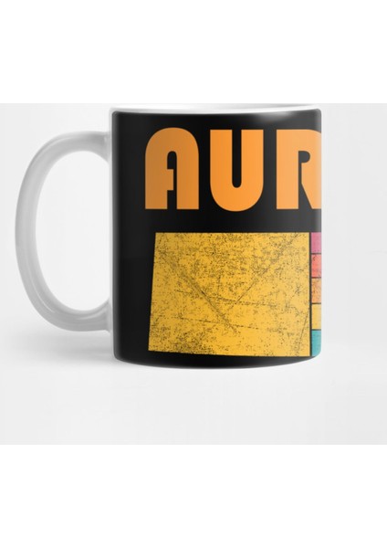 Aurora Colorado Vintage Distressed Souvenir Kupa Bardak