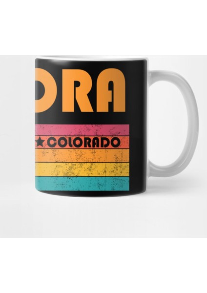 Aurora Colorado Vintage Distressed Souvenir Kupa Bardak