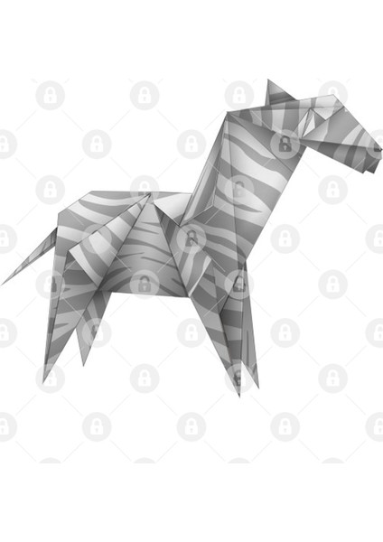 Image: Origami Zebra Kupa Bardak