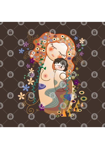 Kokeshis Mother And Child Of Klimt Kupa Bardak