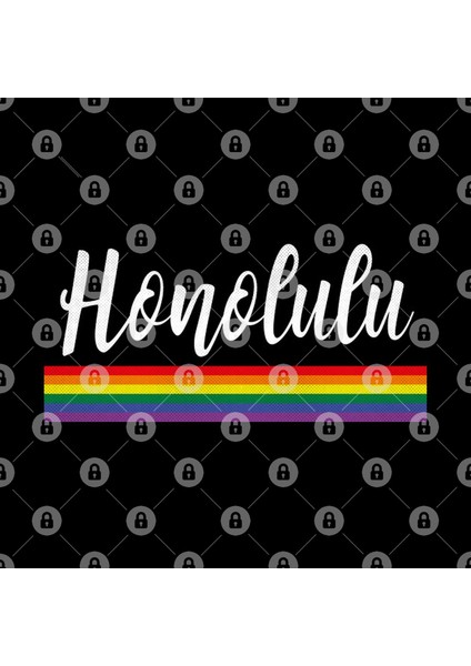 Honolulu, Hawaii - Hı Pride Simple Rainbow Kupa Bardak