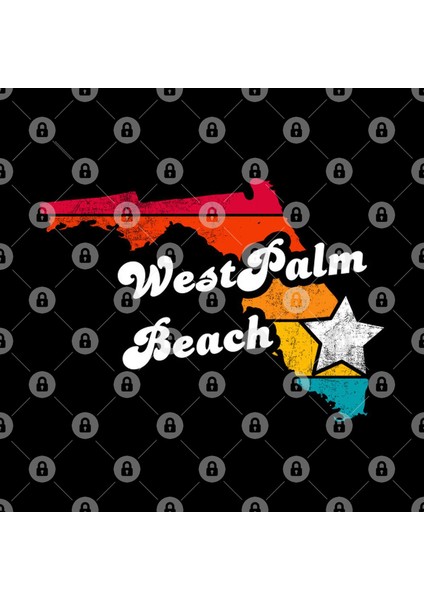 West Palm Beach Florida Vintage Distressed Souvenir Kupa Bardak