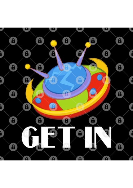 Get In Spaceship Ufo Alien Kupa Bardak