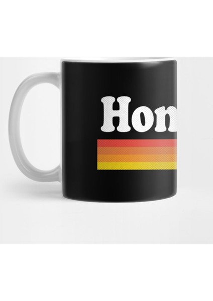 Honolulu, Hawaii - Hı Retro Sunset And Text Kupa Bardak