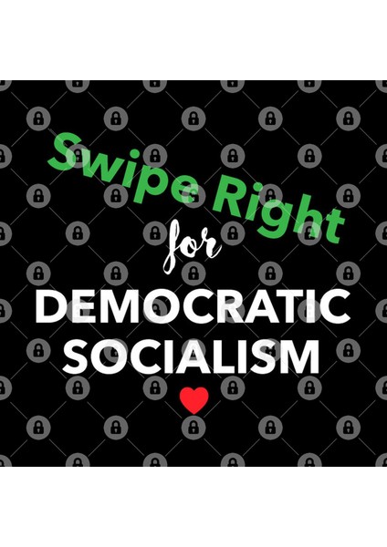 Swipe Right For Democratic Socialism İn Green/White Text Kupa Bardak