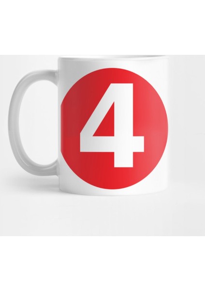 The Number 4 Big Red Dot Hoodiez Kupa Bardak