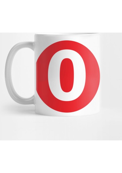The Number 0 Big Red Dot Hoodiez Kupa Bardak