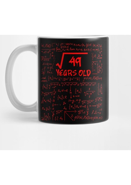 Square Root Of 49 7 Yrs Years Old 7Th Birthday Gift Kupa Bardak