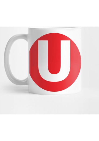 The Letter U Big Red Dot Hoodiez Kupa Bardak