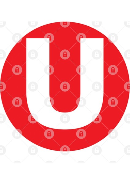 The Letter U Big Red Dot Hoodiez Kupa Bardak