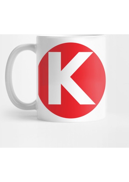 The Letter K Big Red Dot Hoodiez Kupa Bardak