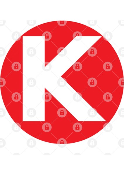 The Letter K Big Red Dot Hoodiez Kupa Bardak
