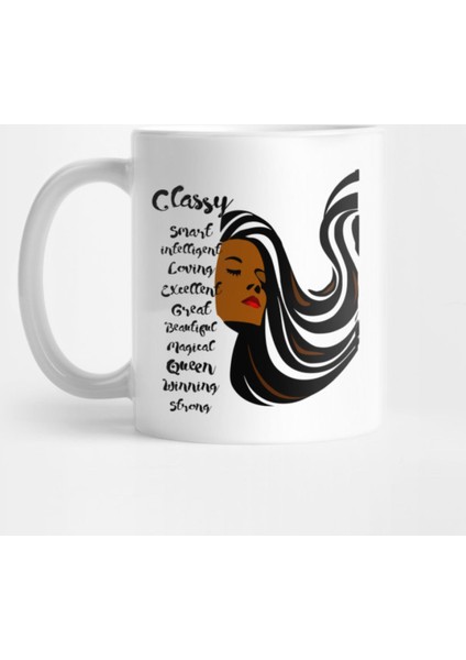 Melanin Black Classy Queen Black Pride Kupa Bardak