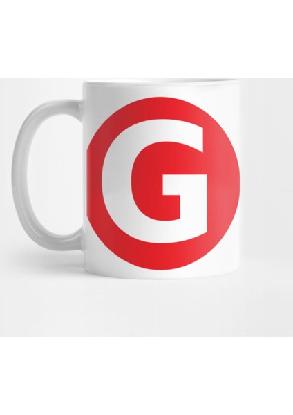 The Letter G Big Red Dot Hoodiez Kupa Bardak