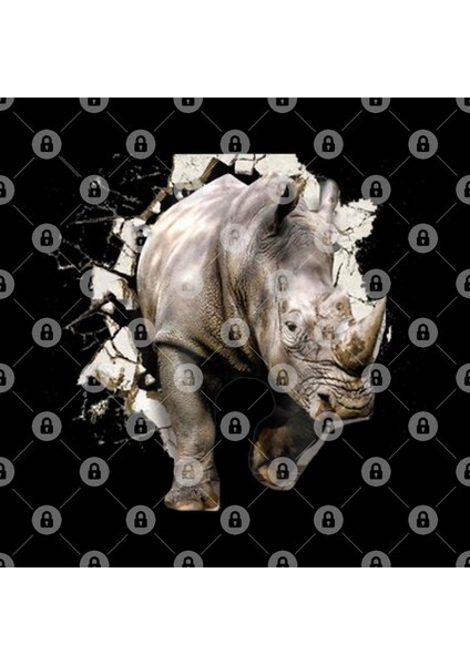 3D Rhino - African Safari Animal Rhinoceros Kupa Bardak